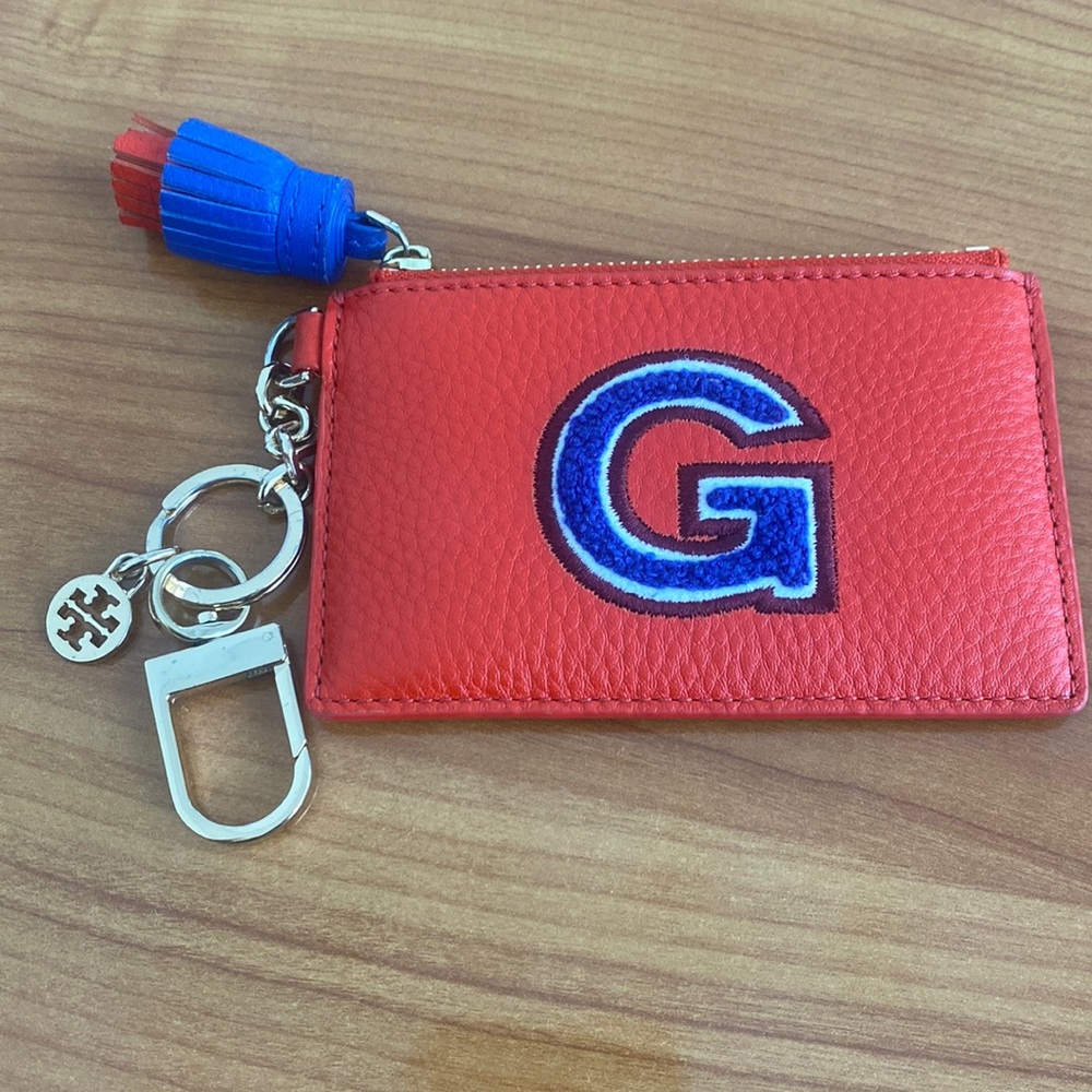 Tory Burch Robinson Card Case Key Fob Gem